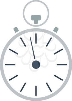 Stopwatch Icon. Flat Color Design. Vector Illustration.