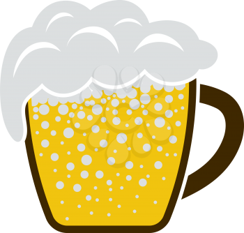 Mug Of Beer Icon. Flat Color Design. Vector Illustration.