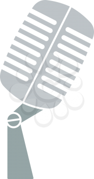 Old Microphone Icon. Flat Color Design. Vector Illustration.