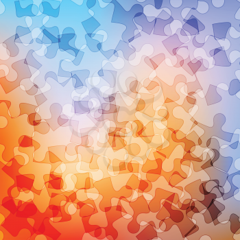 Royalty Free Clipart Image of a Background of Puzzle Pieces