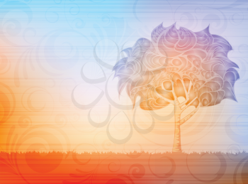 Royalty Free Clipart Image of an Abstract Tree
