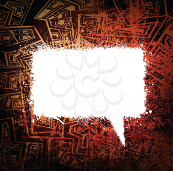 Royalty Free Clipart Image of a Grungy Speech Bubble