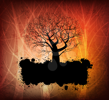 Royalty Free Clipart Image of an Abstract Tree Background