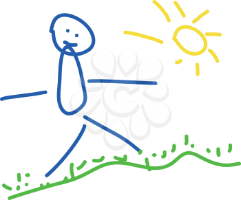 Royalty Free Clipart Image of a Children's Drawing