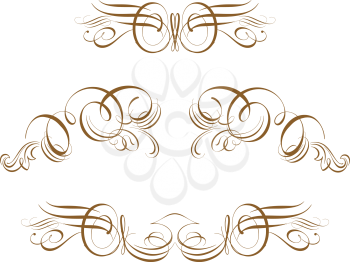 Royalty Free Clipart Image of Victorian Style Accents