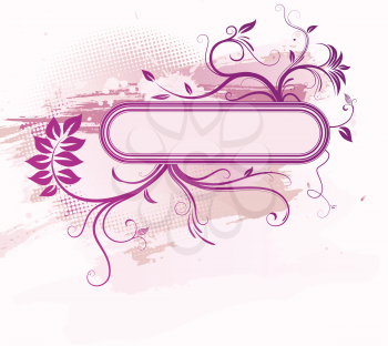 Royalty Free Clipart Image of a Floral Frame Design