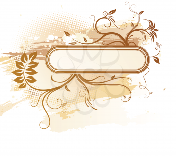 Royalty Free Clipart Image of a Floral Frame Design