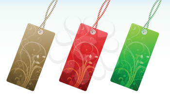 Royalty Free Clipart Image of Floral Price Tags