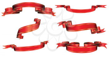 Royalty Free Clipart Image of Banner Scrolls