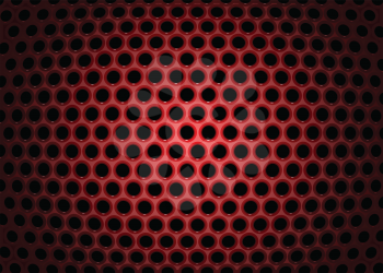 Royalty Free Clipart Image of a Red Metal Plate Background