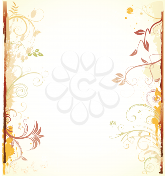 Royalty Free Clipart Image of a Decorative Floral Background