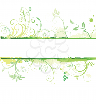 Royalty Free Clipart Image of a Decorative Floral Banner
