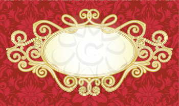 Royalty Free Clipart Image of an Ornamental Frame