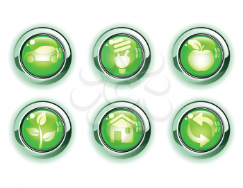Royalty Free Clipart Image of Ecology Icon Sets