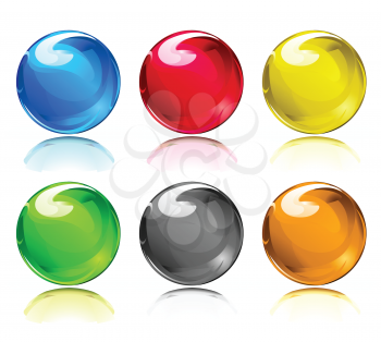 Royalty Free Clipart Image of Colorful Buttons