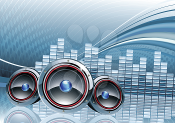 Royalty Free Clipart Image of a Speaker Background 