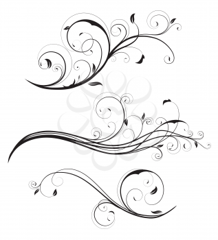 Royalty Free Clipart Image of Flourishes