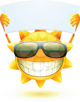 Royalty Free Clipart Image of a Cartoon Sunshine