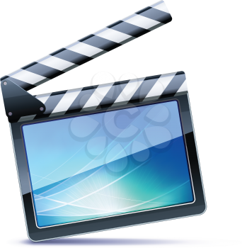 Royalty Free Clipart Image of a Clapperboard