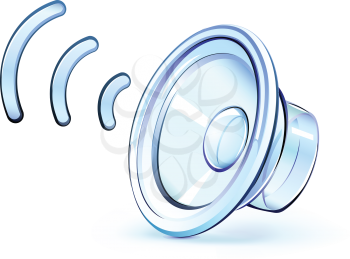 Royalty Free Clipart Image of a Speaker Icon
