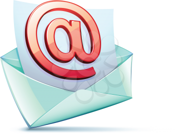 Royalty Free Clipart Image of an Email Symbol