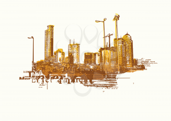 Royalty Free Clipart Image of an Urban Background