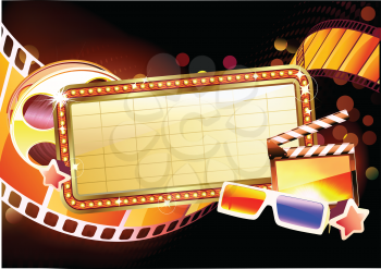 Royalty Free Clipart Image of an Entertainment Background