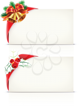 Royalty Free Clipart Image of Christmas Gift Cards