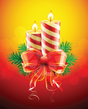 Royalty Free Clipart Image of Christmas Candles