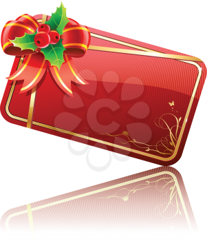 Royalty Free Clipart Image of a Christmas Gift Card