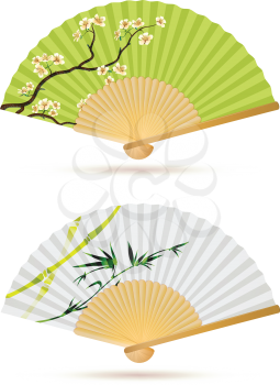 Royalty Free Clipart Image of Japanese Folding Fans