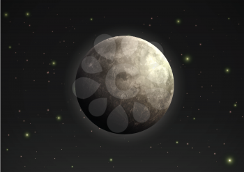 Royalty Free Clipart Image of a Moon Background