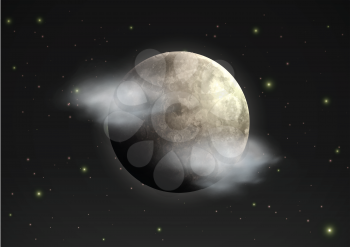 Royalty Free Clipart Image of a Night's Sky Background