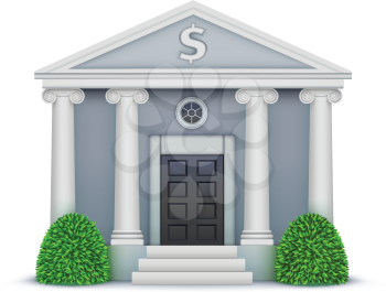 Royalty Free Clipart Image of a Bank
