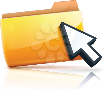Royalty Free Clipart Image of a Computer Folder Icon
