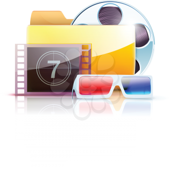Royalty Free Clipart Image of Film Icons
