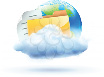 Royalty Free Clipart Image of a Global Communication Concept