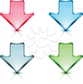 Royalty Free Clipart Image of Download Concept Icons 