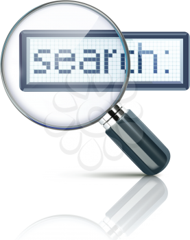 Royalty Free Clipart Image of a Search Concept