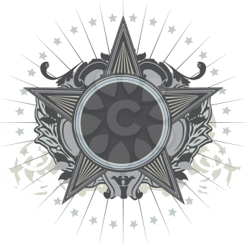 Royalty Free Clipart Image of a Star Shaped Design