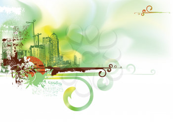 Royalty Free Clipart Image of an Urban Background