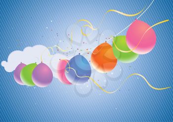 Royalty Free Clipart Image of Balloons