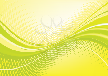 Royalty Free Clipart Image of a Yellow Abstract Background