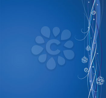 Royalty Free Clipart Image of a Blue Christmas Background