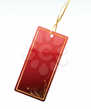 Royalty Free Clipart Image of a Red Price Tag