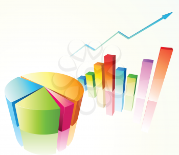 Royalty Free Clipart Image of Charts