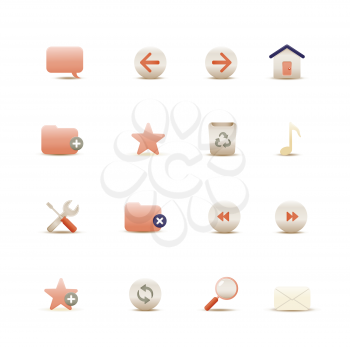Royalty Free Clipart Image of Internet Icons