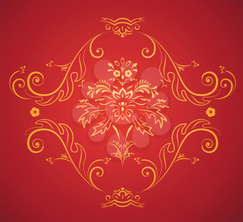 Royalty Free Clipart Image of a Victorian Motif