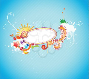 Royalty Free Clipart Image of a Colorful Design