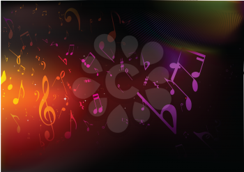 Royalty Free Clipart Image of an Abstract Music Background